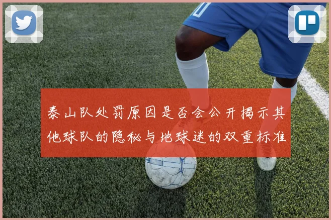 泰山队处罚原因是否会公开揭示其他球队的隐秘与地球迷的双重标准